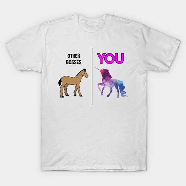 unicorn boss T-Shirt by IndigoPine